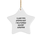 Funny Senator Gift, I'm A Fairly Decent Senator Star Ornament for Christmas Unique Gifts from Friends to Senator Men - Image 1